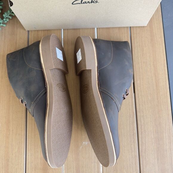 Clarks® (Men\'s 10.5 M) Bushacre™ 2 Brown Desert Leather Chukka Boots - $120 New main image 6